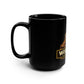Woof Brew Coffee Mug — 15oz Black Ceramic "Elevate Your Ritual"