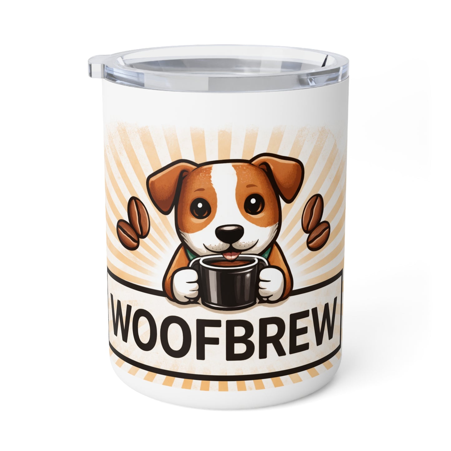 Insulated Coffee Mug — Woofbrew Dog Coffee Travel Mug. 10oz