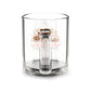 Glass Coffee Mug — 'Wool Brew' Floral Espresso Design 10oz